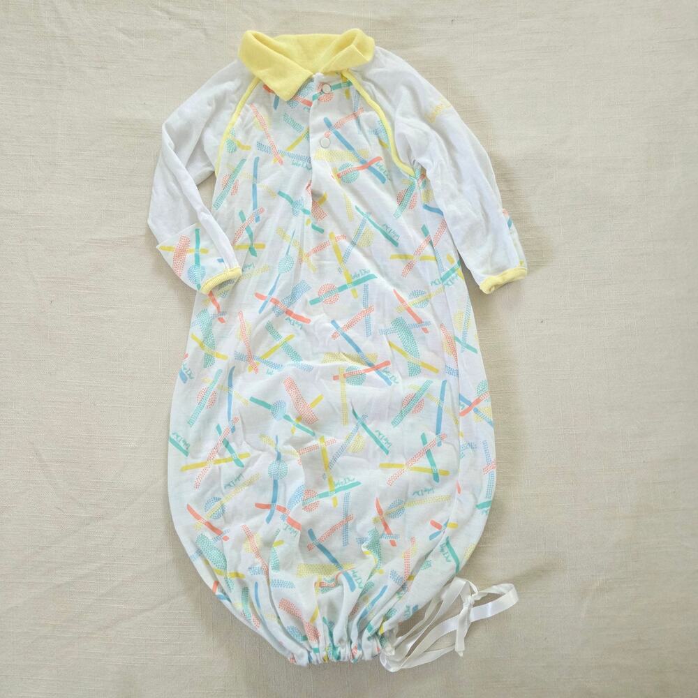 Vintage Dior Colorful Pastel Sleep Gown 0-3 months